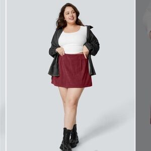 Halara high waisted mini corduroy skirt with shorts